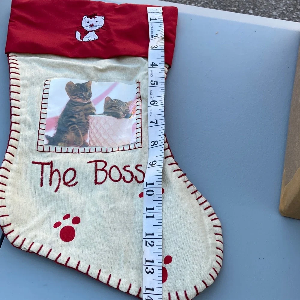 Individualized Cat Christmas Stocking